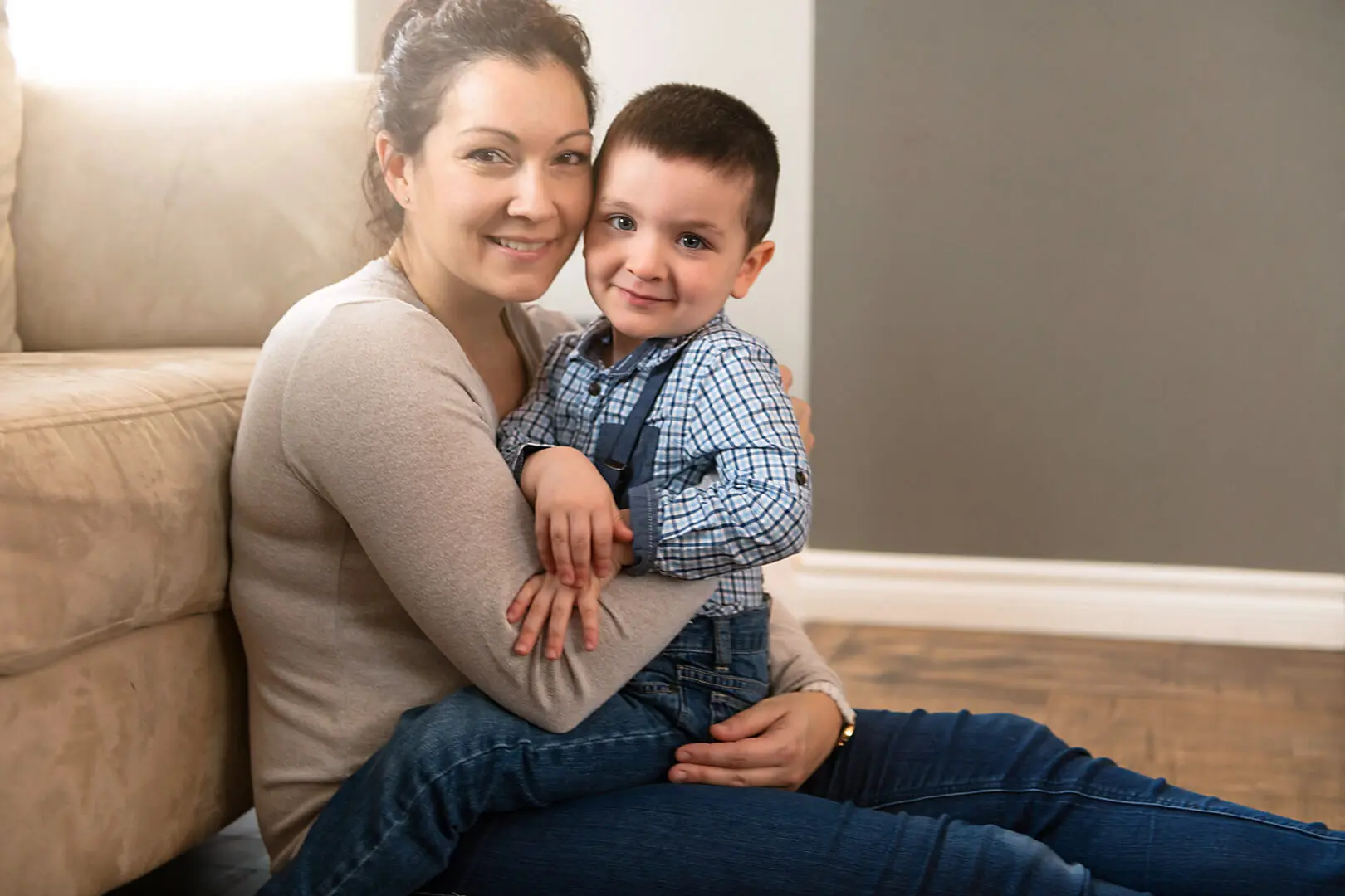 A mother and her son being at peace after hiring a trust child custody lawyer in atlanta